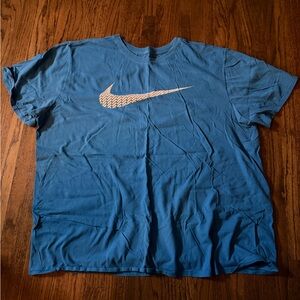 Nike Blue Tee with White Swoosh